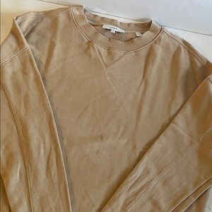 Vince Brown Caramel Tan Cotton Sweatshirt Size S